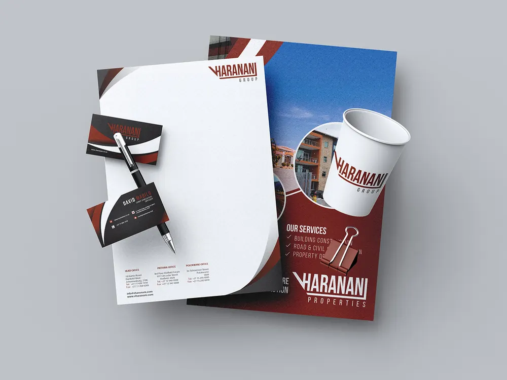 Vharanani Properties: Corporate identity and stationery